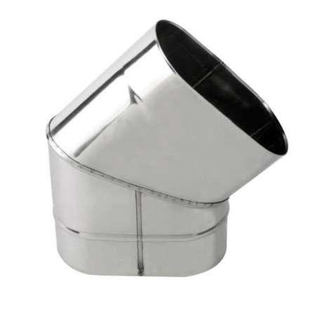 Колено овал. сечения (Отвод) 45 из нерж. ст. 430-1,0 мм,  вертикаль. купить в Лиде