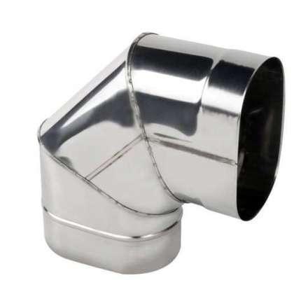 Колено овал. сечения (Отвод) 90 из нерж. ст. 304-0,8 мм, вертикаль. купить в Лиде