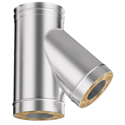 Сэндвич-тройник 45 из нерж. ст. 304-430 0,5-0,5 мм, утепл. 30 мм в Лиде