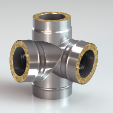 Сэндвич-четверник 90  AISI 304/430-0,5, изол. 30 мм купить в Лиде