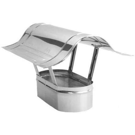 Зонт овальный для дымохода из нерж. ст. 304-0,5 мм купить в Лиде