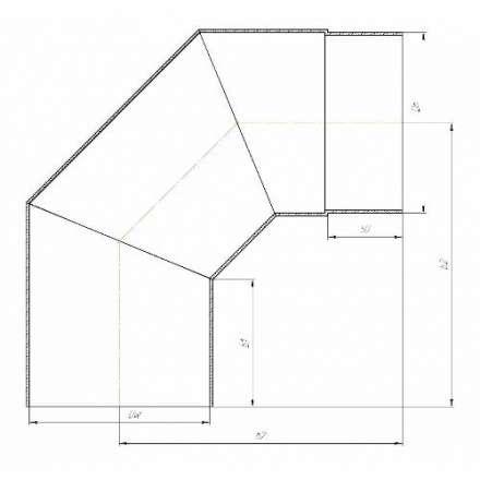 Отвод 90° КПД ЧЕРНЫЙ в Лиде