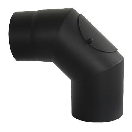 Отвод 90° с ревизией КПД ЧЕРНЫЙ фото в Лиде