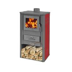 Печь-камин Blist Oganj LM стальная дверца красная фото в Лиде