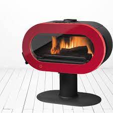 Купить Печь-камин Invicta Fifty Sur Pied Ivoire в интерьере чугунная в Лиде в Лиде