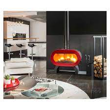 Купить Печь-камин Invicta Fifty Sur Pied Ivoire в интерьере чугунная в Лиде в Лиде