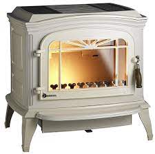 Купить Печь-камин Invicta Bradford белая эмаль в интерьере чугунная в Лиде в Лиде