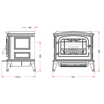 Купить Печь-камин Invicta Bradford белая эмаль в интерьере чугунная в Лиде в Лиде