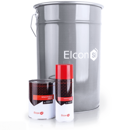 Термостойкая эмаль Elcon, аэрозоль 520 мл (чёрная) в Лиде