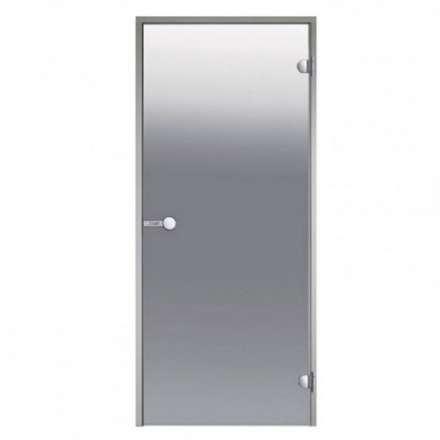 Дверь для бани стеклянная Harvia 7/19 коробка алюминий, стекло сатин в Лиде