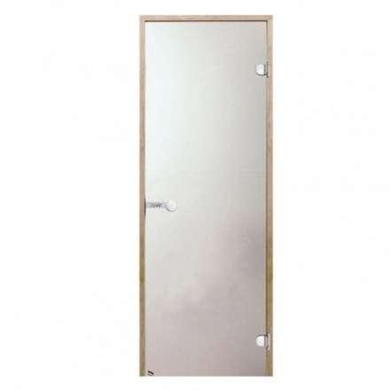 Дверь для бани стеклянная Harvia 7/19 коробка ольха, сатин в Лиде