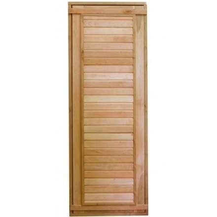 Дверь для бани ComfortProm 800x1900 ольха деревянная глухая с фольгой в Лиде