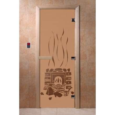 Дверь для бани Doorwood Бронза матовая 2000x800 (стекло 10 мм, 3 петли) в Лиде