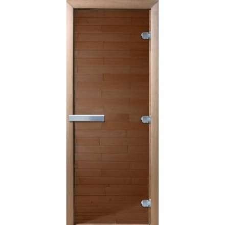 Дверь для бани Doorwood Теплый день 2000x800 алюмин. ручка (стекло 8 мм, 3 петли) в Лиде
