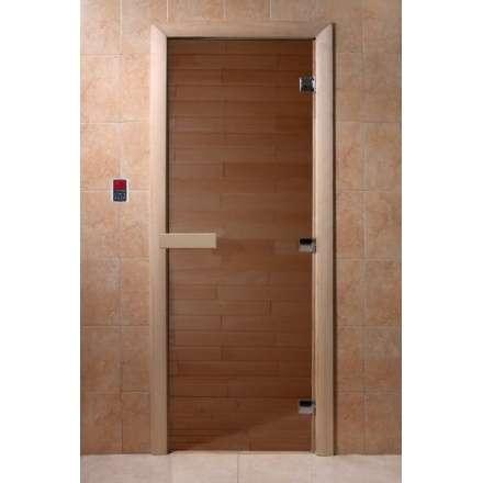 Дверь для бани Doorwood Теплый день 2100x800 мм (стекло 8 мм, 3 петли) в Лиде