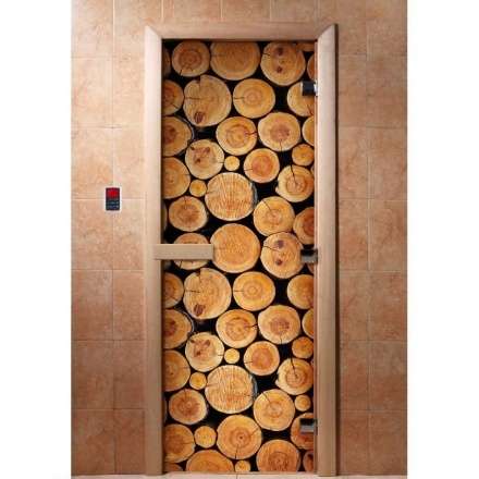 Дверь для сауны Doorwood с фотопечатью A043 1900x700 в Лиде