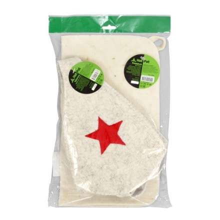 Набор из двух предметов (Шапка Будёновка белая, коврик) 41128 в Лиде