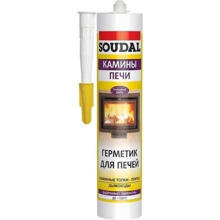 Герметик для печей SOUDAL Calofer черный 280 мл жаростойкий в Лиде