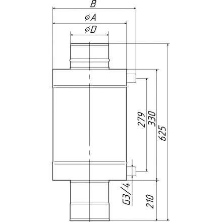 Теплообменник Термофор КОСТАКАН 8 л самоварного типа в Лиде