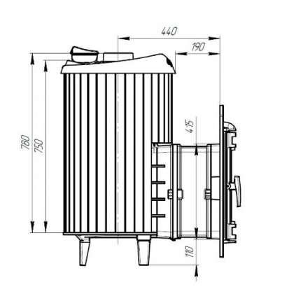 Печь банная ProMetall Атмосфера L в ламелях Окаменевшее дерево в Лиде