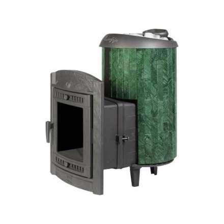 Печь банная ProMetall Атмосфера L+ в ламелях Верде Гватемала наборный рисунок Амазонка бай фото в Лиде