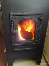 Недорогая печь-камин со стеклом ЭТНА (ДТ-4С) ? 115 мм для дома и дачи Амазонка бай фото в Лиде
