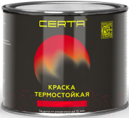Краска термостойкая антикоррозионная 0,4 кг Черная CERTA купить в Лиде