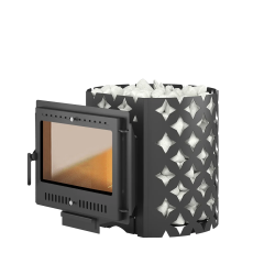 Чугунная печь для бани ЭТНА 24 (Панорама) "М" Амазонка бай фото в Лиде