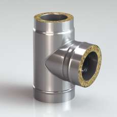 Сэндвич-тройник 90 из нерж. ст. 430/430-0,5/0,5 утеп. 50 мм купить в Лиде