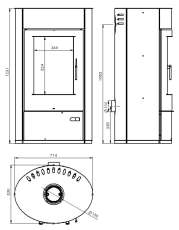 Купить стальной камин с шамотом Дунай-аква АОТВ -9.03 в Лиде фото в Лиде