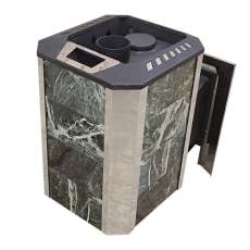 Печь Пегас 16 панорама в камне змеевик в Лиде