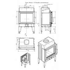 Топка каминная ТКТ 10.0-02 (в модификации FENIX 1) в Лиде