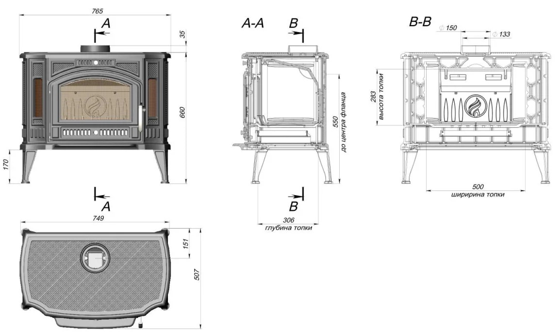 Печь-камин FireWay Flamenco в Лиде