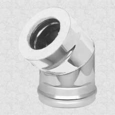 Сэндвич-колено 45° AISI 430 1,0мм/0,5мм, KERALUX купить в Лиде