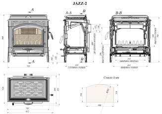 Печь-камин FireWay Jazz II на дровах в Лиде