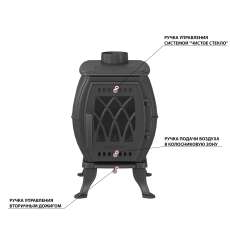 Печь-камин Везувий ВХ-05 Антрацит в Лиде