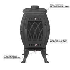 Печь-камин Везувий ВХ-09 Антрацит в Лиде