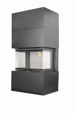 Камин Родос 800 ЧЕРНЫЙ шамот белый в Лиде