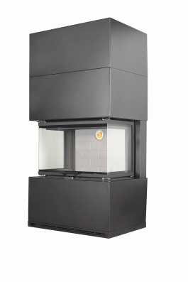 Камин Родос 800 ЧЕРНЫЙ шамот белый в Лиде