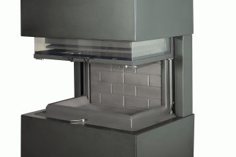 Камин Родос 800 ЧЕРНЫЙ шамот черный в Лиде