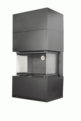 Камин Родос 800 ЧЕРНЫЙ шамот черный в Лиде