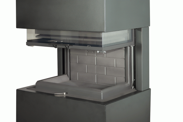 Камин Родос 800 ЧЕРНЫЙ шамот черный в Лиде