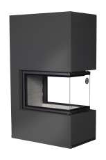 Камин Родос 900 ЧЕРНЫЙ, шамот белый в Лиде