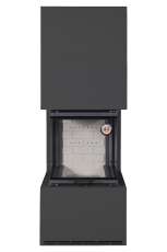 Камин Родос 900 ЧЕРНЫЙ, шамот белый в Лиде