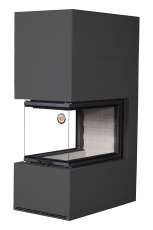 Камин Родос 900 ЧЕРНЫЙ, шамот белый в Лиде