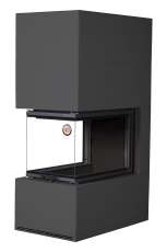 Камин Родос 900 ЧЕРНЫЙ, шамот черный в Лиде