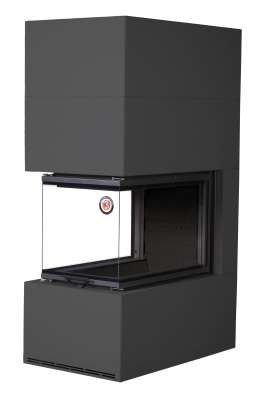 Камин Родос 900 ЧЕРНЫЙ, шамот черный в Лиде