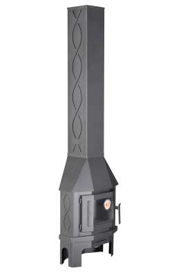 Камин Бавария Мюнхен пристенно-угловой МИНИ графит в Лиде