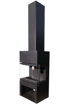 Камин МАДРИД на дровнике черный шамот в Лиде