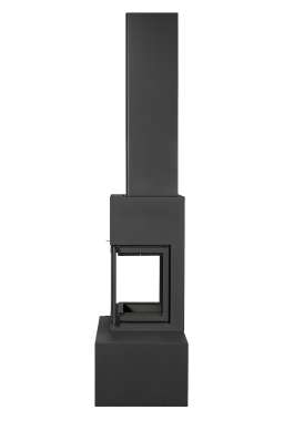 Камин МАДРИД на дровнике Гигант слева черный\белый шамот в Лиде